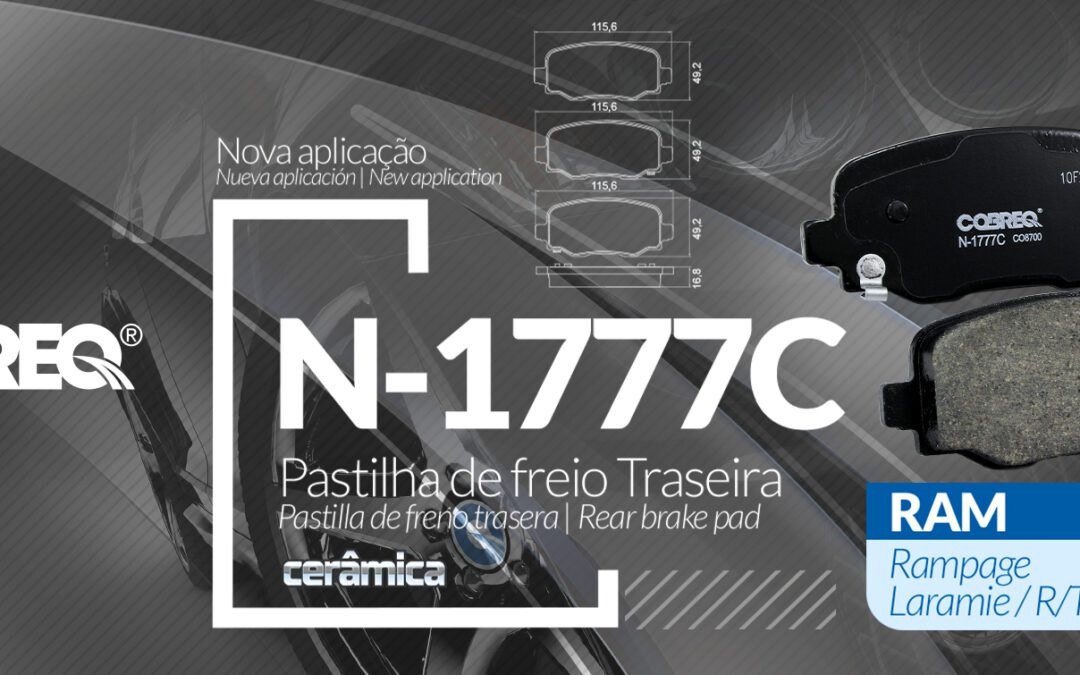 Nueva aplicación – Pastillas de freno Cerámicas traseras para la línea RAM Rampage – N-1777C